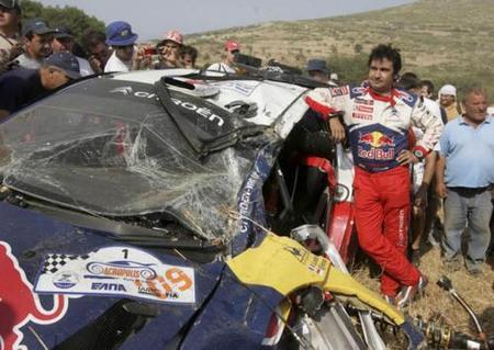 El accidente de Sébastien Loeb en imágenes
