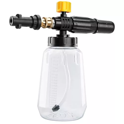Lanza de espuma para Karcher K2-K7, pistola de espuma para lavado de coche para aplicación de lavadora a presión, Dispensador de Jabón Ajustable de 1L