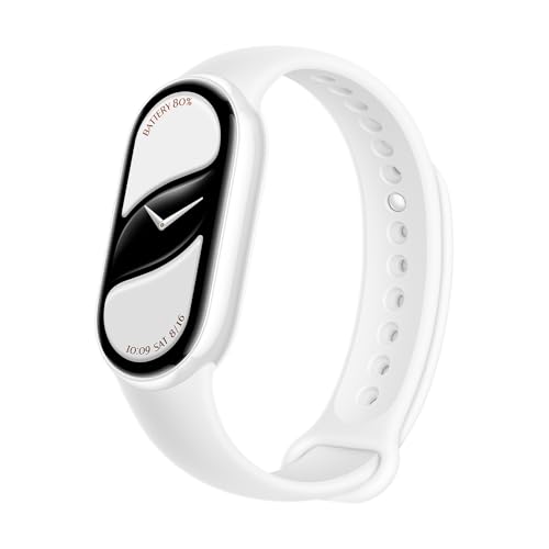 XIAOMI Smartband 10,Pantalla AMOLED de 1,72”, Carga rápida, 150+ Modos Deportivos. Monitorización de Salud y sueño. HyperOS 2.0. Impermeable 5ATM, Brújula,Blanca Perla.