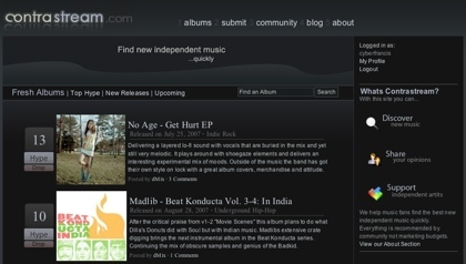 Contrastream, comunidad para el descubrimiento de música independiente, lanzado hoy