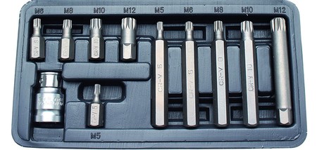 Conjunto de 10 puntas Xzn y adapatador Kraftmann 5030 por 9,25 euros en Amazon