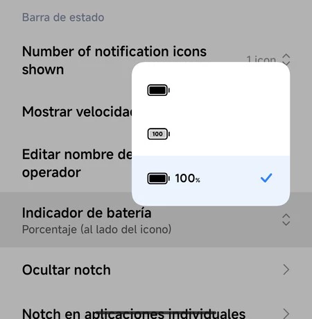 Hyperos バッテリー インジケーターのスタイル