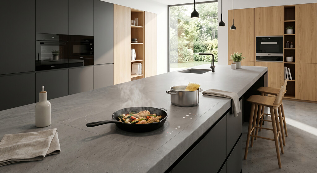La inducción tiene sustituto: las placas de inducción invisibles. Y son geniales para hacer la cocina más grande