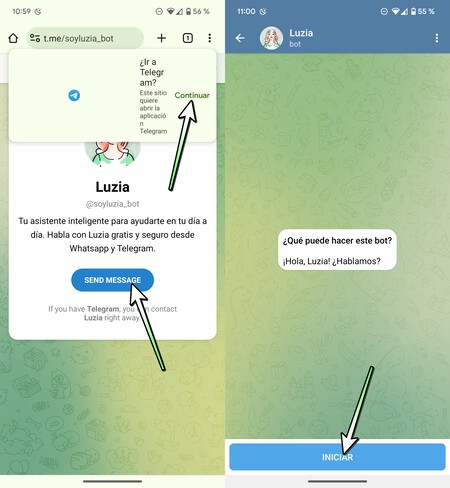 Como Iniciar Luzia En Telegram