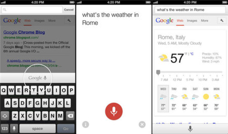Chrome 27 llega a Android, pronto también en iOS con búsqueda por voz