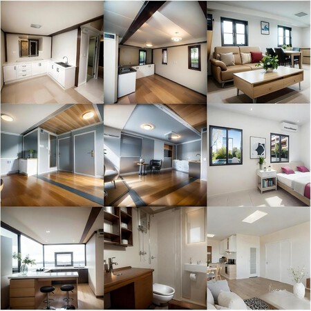 Casa prefabricada de lujo de 20 pies, moderna y ampliable, casa modular prefabricada con 2 dormitorios con cocina, baño, oficina móvil portátil...