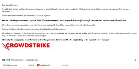 このキャンペーンにリンクされた偽のフィッシングメール。