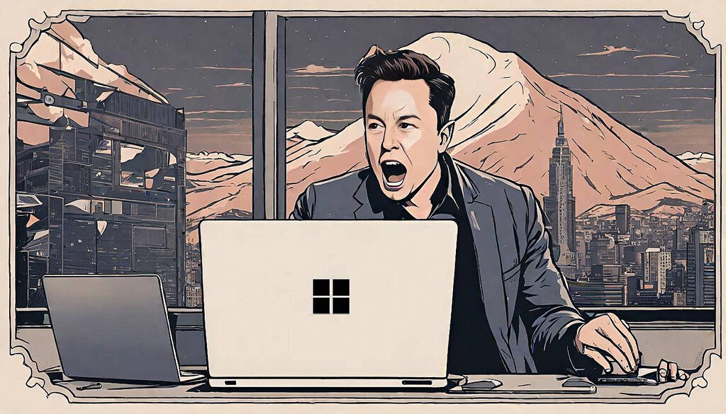 Elon Musk se compró un portátil y al encenderlo le obligó a crear cuenta con Microsoft. Pero de eso, dijo, ni hablar 