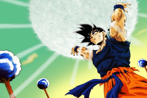 Goku lanzando la genkidama