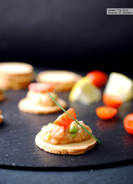 Tartar de salmón y aguacate. Receta