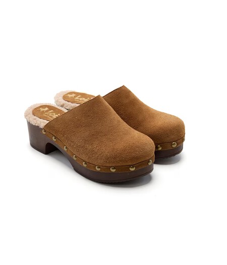 Zapatos Zuecos Elegantes Tacones Invierno Tendencia Comodo