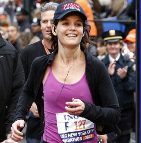 Katie Holmes, corredora de maratón