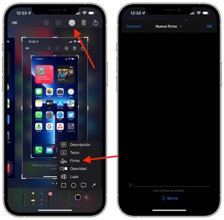 Crear Firma Iphone