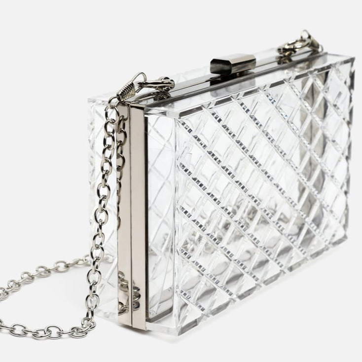 Bolso bandolera de fiesta pequeño con cadena extraíble 