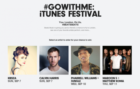 Apple empuja a Beats Music en una promoción del iTunes Festival