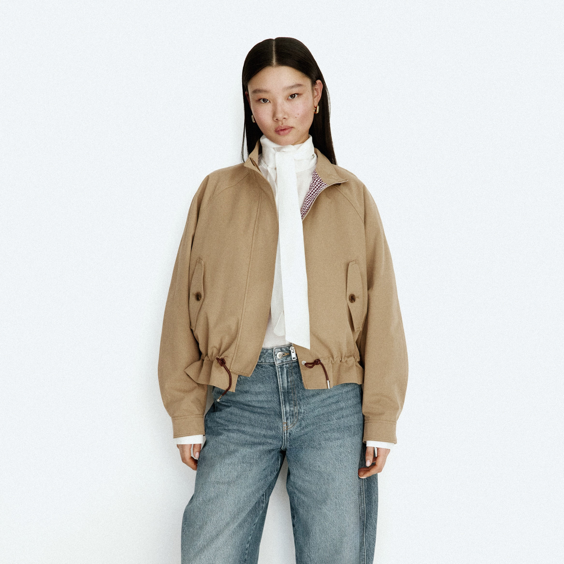 Chaqueta en sarga de algodón