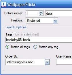 Flickr Wallpaper Rotator