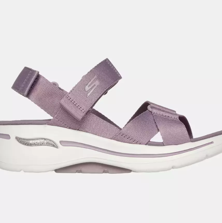 Sandalias de cuña GO WALK Arch Fit de mujer en textil

