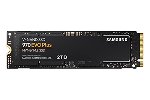 Unidad interna de estado sólido (SSD) Samsung 970 EVO Plus 2 TB PCIe NVMe M.2 (2280) (MZ-V7S2T0), negra