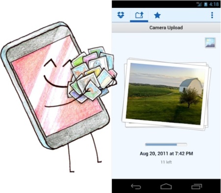 Dropbox actualiza su aplicación para Android con la opción de subir fotografías
