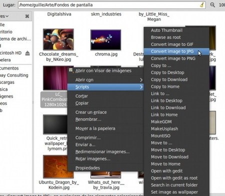 Nautilus Ultimate Pack: activar acciones adicionales desde el navegador Nautilus