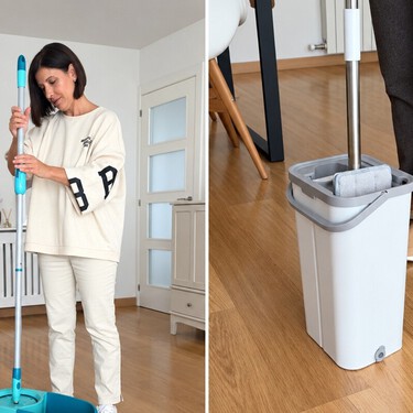 Eva Ruíz, experta en limpieza: "Para limpiar el suelo de madera, echo un chorrito de oxígeno activo en el agua de fregar" 