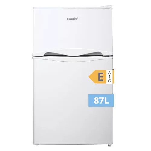 Comfee' RCT87WH2(E) Nevera Congelador de Encimera, Nevera Pequeña de 87L con Luz
