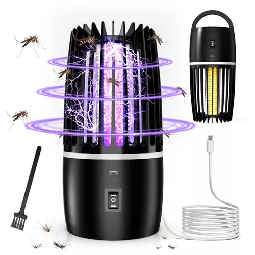 Lámpara Antimosquitos Eléctrico, 4000mAh Recargable 