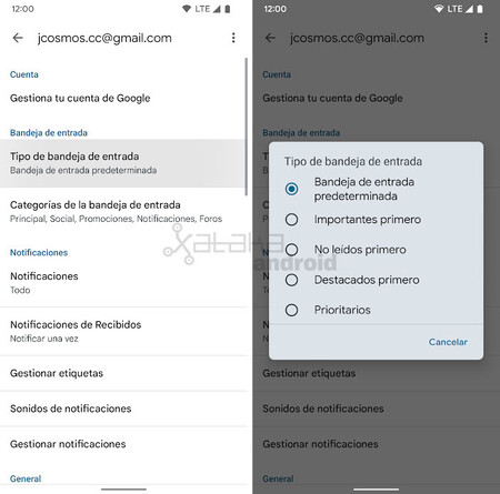 Gmail Bandeja