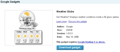Google Desktop para Mac con soporte de Google Gadgets