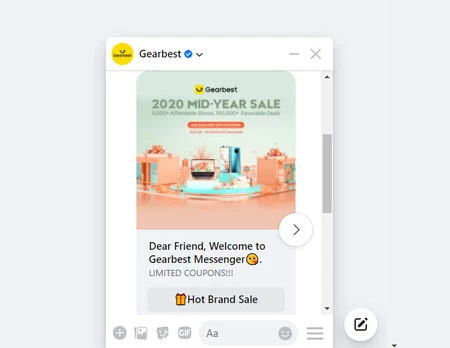 Facebook Messenger ボットはまだオンラインです