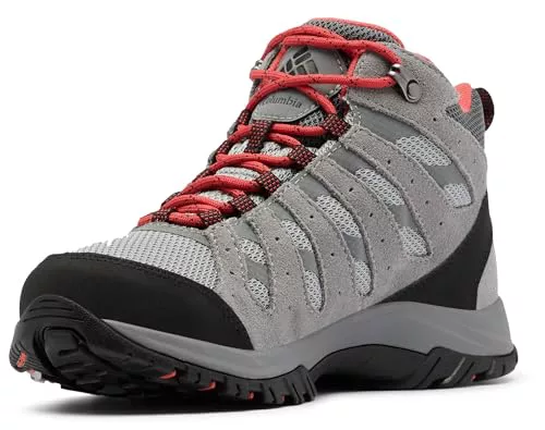 Columbia Redmond 3 Mid WP, Botas Montaña De Senderismo Y Trekking, Mujer, Rojo (Steam/Red Coral 2023), 36 EU