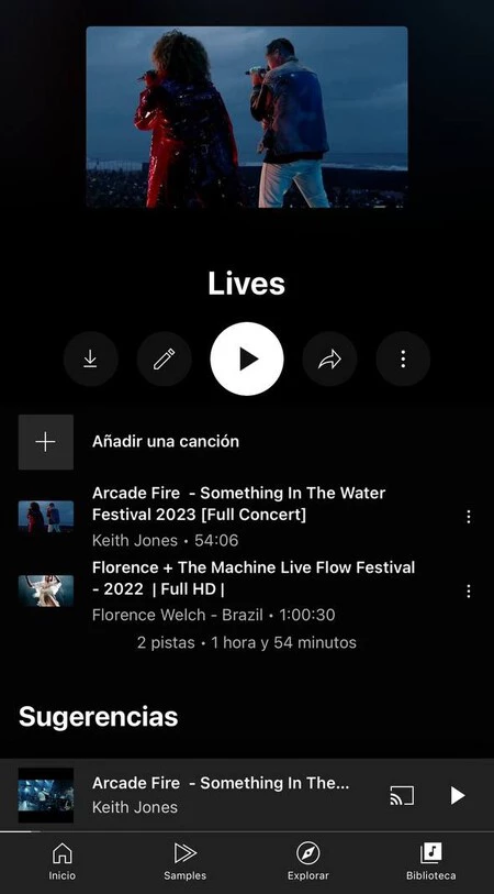 YouTube Music でのコンサート