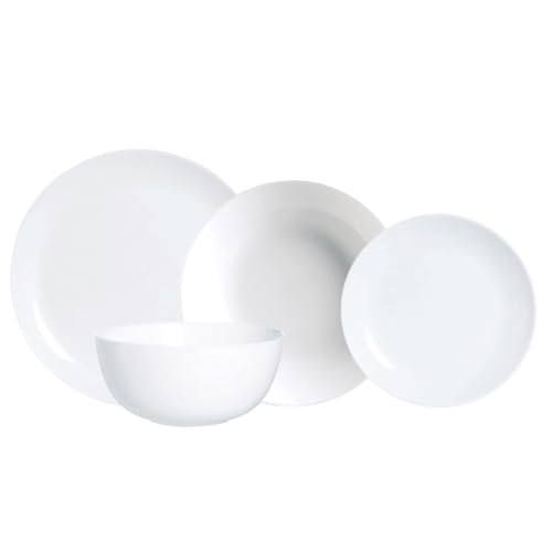 Luminarc Vajilla de vidrio opal Diwali 19 piezas para 6 personas