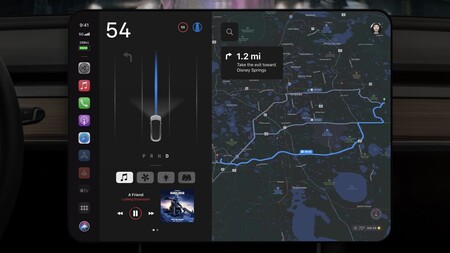 Este concepto imagina como sería la pantalla del Tesla Model 3 si la hiciera Apple