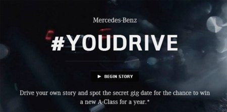 Mercedes pide a los usuarios de Twitter que decidan por dónde avanza la historia de uno de sus anuncios con #YouDrive