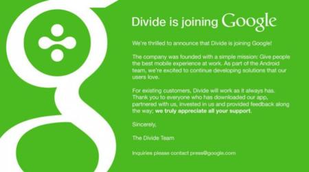 Google ha comprado Divide para mejorar la experiencia que ofrece Android en el trabajo