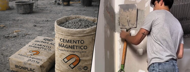 A 29-year-old young man has invented a cement that makes magnetic walls: a solution to hang things without a drill or screws 