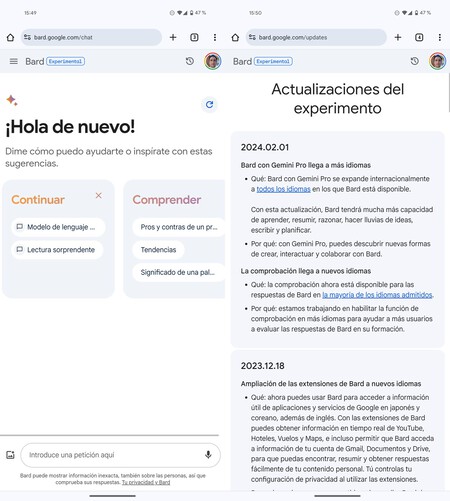 Google Bard Gemini Pro Español