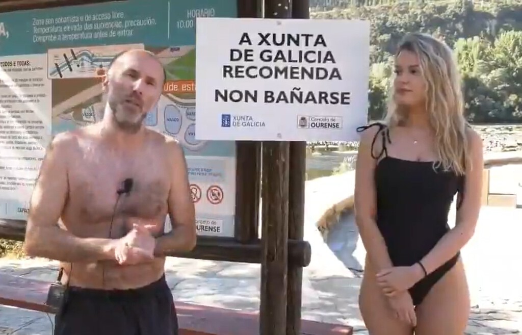 Galicia ha aconsejado no bañarse en las termas más famosas de Ourense. Su alcalde le ha respondido a lo Fraga en Palomares