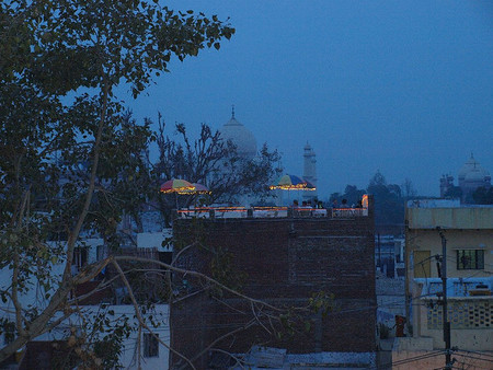 Taj Mahal desde los tejados de Agra