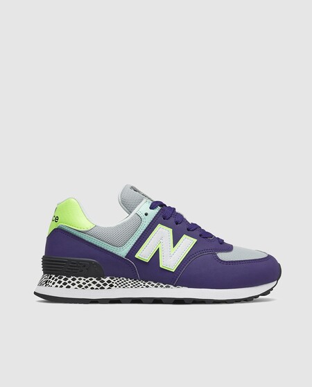Zapatillas De Mujer De Serraje New Balance En Azul Con Logo Lateral Zapatillas De Mujer De Serraje New Balance En Azul Con Logo Lateral