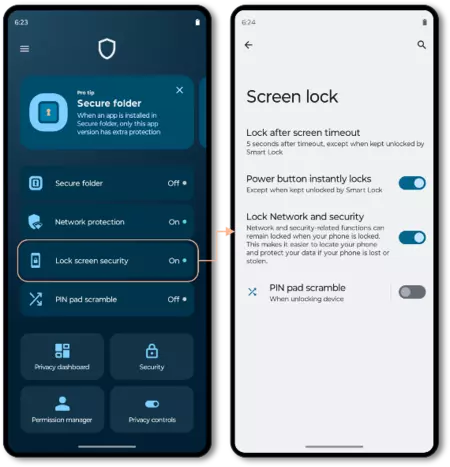 モトローラのロック画面保護