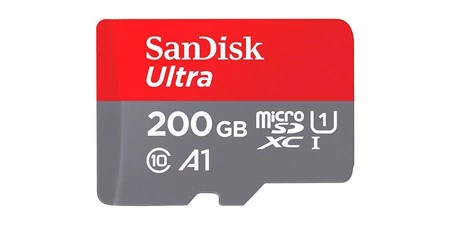 Precio mínimo hoy en Amazon para los 200 GB de la micro SDXC SanDisk Ultra: 29,99 euros 