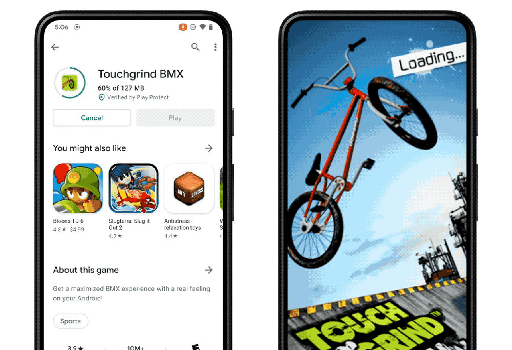 Android 12 te permitirá jugar a los juegos mientras se descargan
