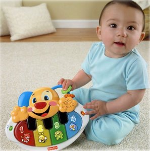 Sus primeras composiciones musicales: Piano Perrito Aprendizaje