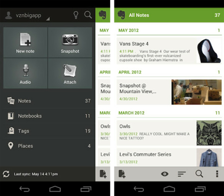 Evernote 4.0 llega a Android con rediseño