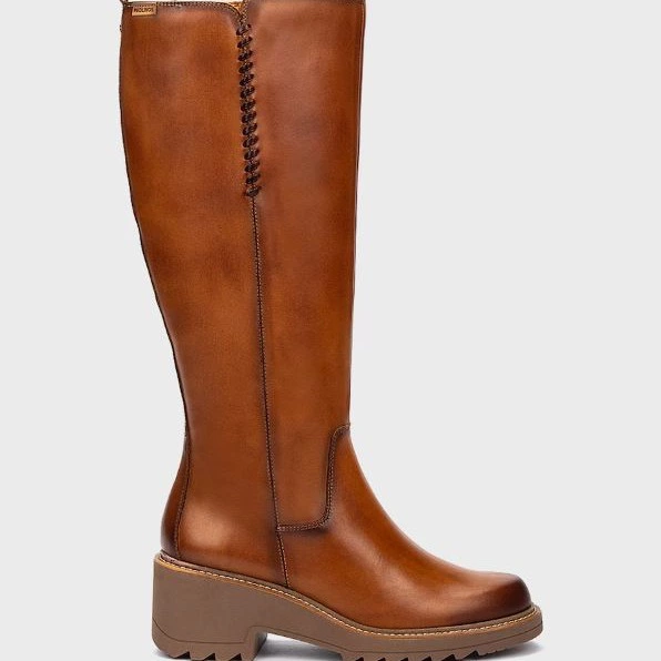 Botas de mujer de piel con cremallera - Pikolinos Alcaraz - Marrón

