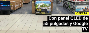Carrefour tiene por menos de 38 euros al mes (y sin intereses) esta tele QLED de 55 pulgadas con Google TV