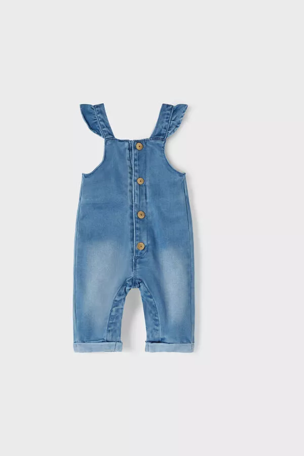 Peto largo denim bebé niña